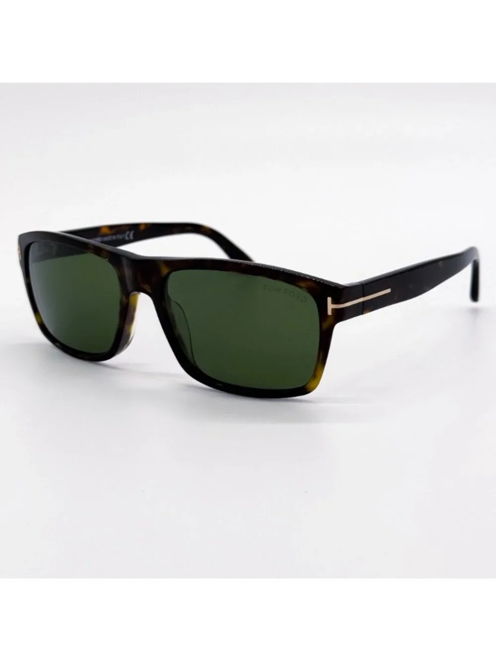 New Tom Ford August TF678 52N Havana Green Square Men Sunglasses Authentic